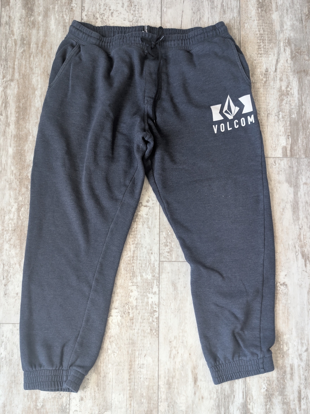 Volcom Charcoal Gray Logo Joggers